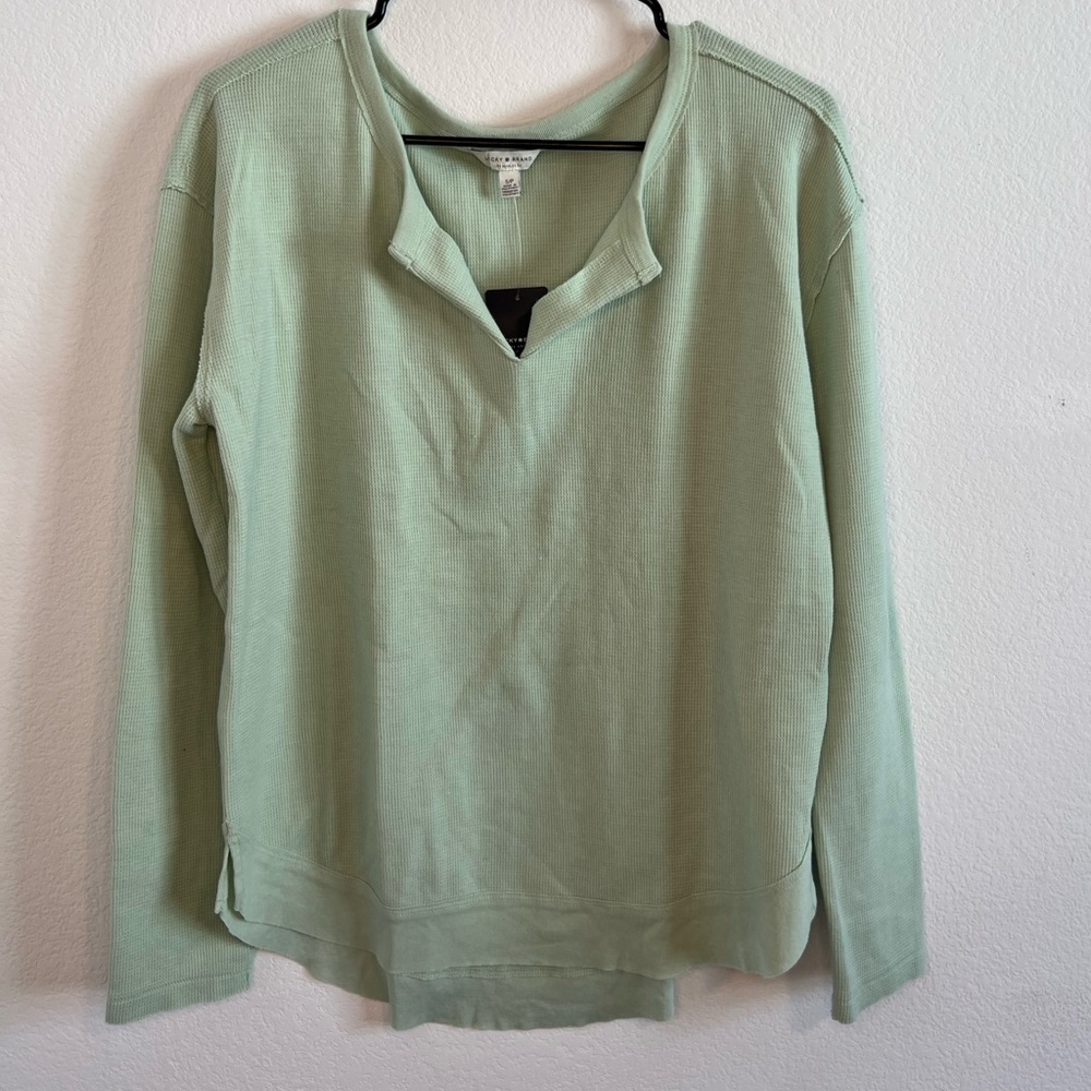 Lucky Brand Women’s Mint Waffle Knit Top Size Small Nwt